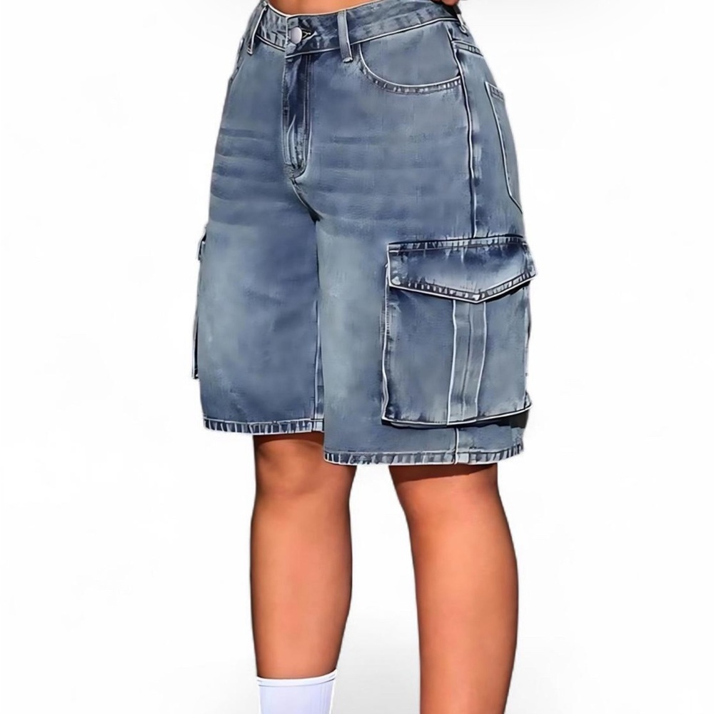 Forever 21 Blue Cargo Shorts